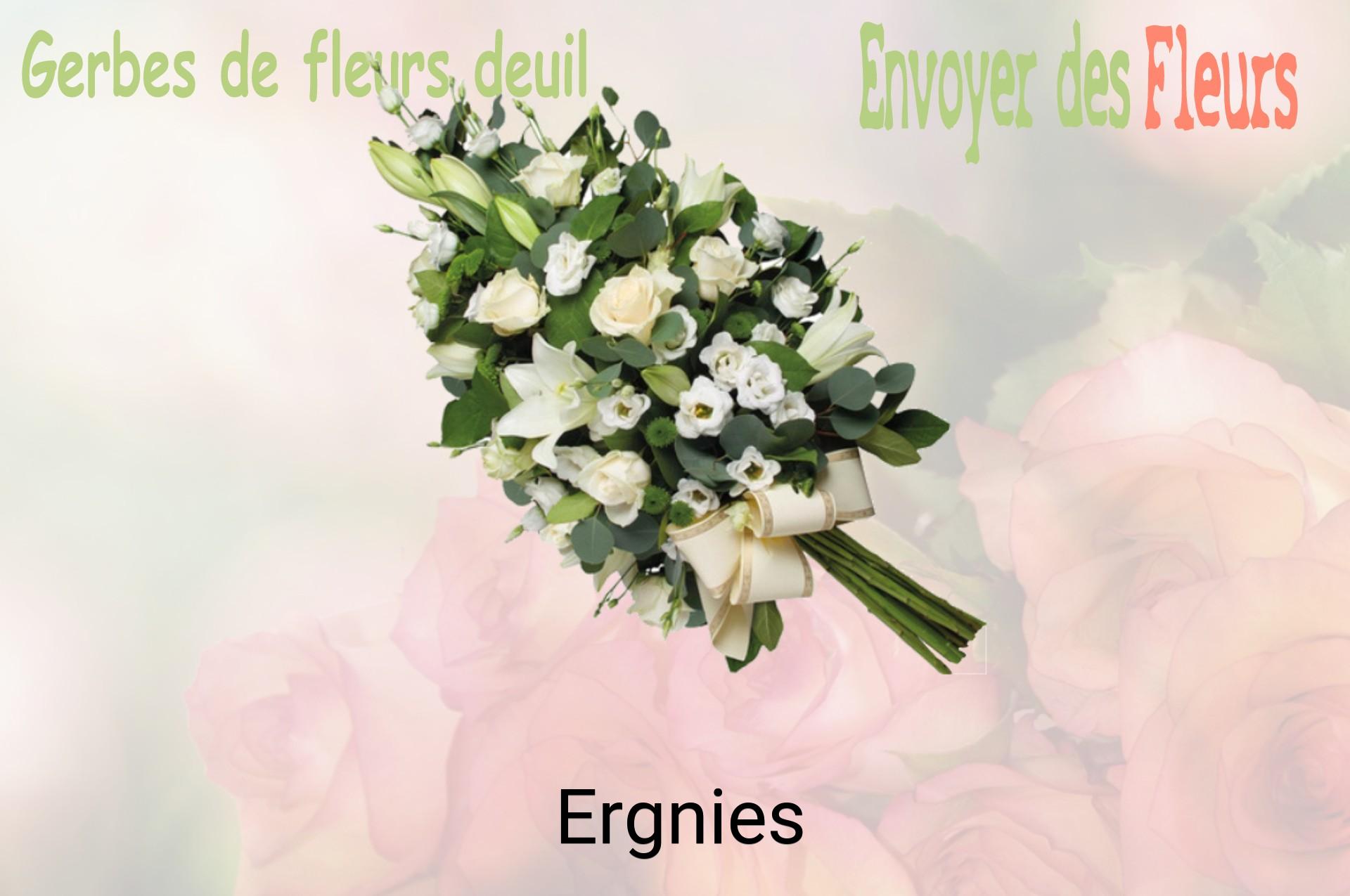 Gerbe de fleurs de deuil livrée à Ergnies